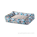 マルチカラー長方形の豪華なペット犬のベッド